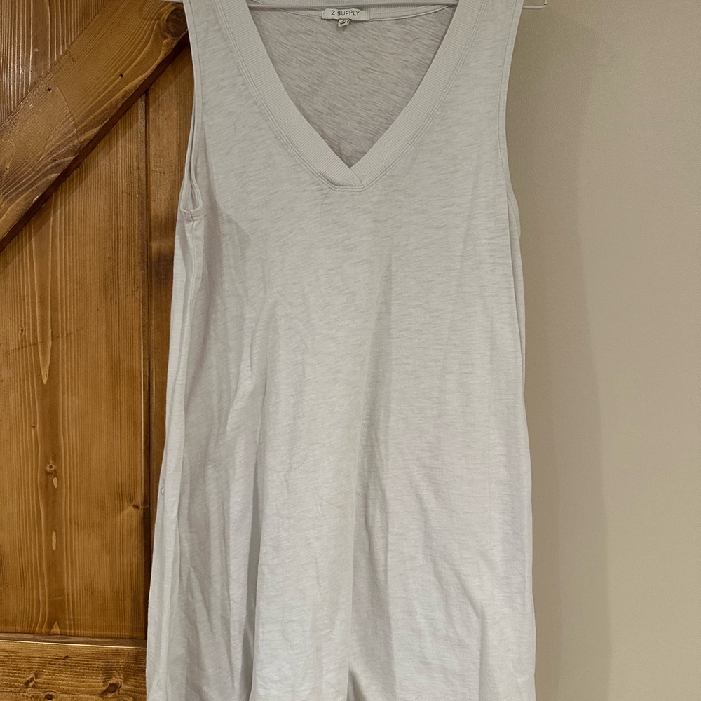 Slate grey V-Neck Sleeveless dress